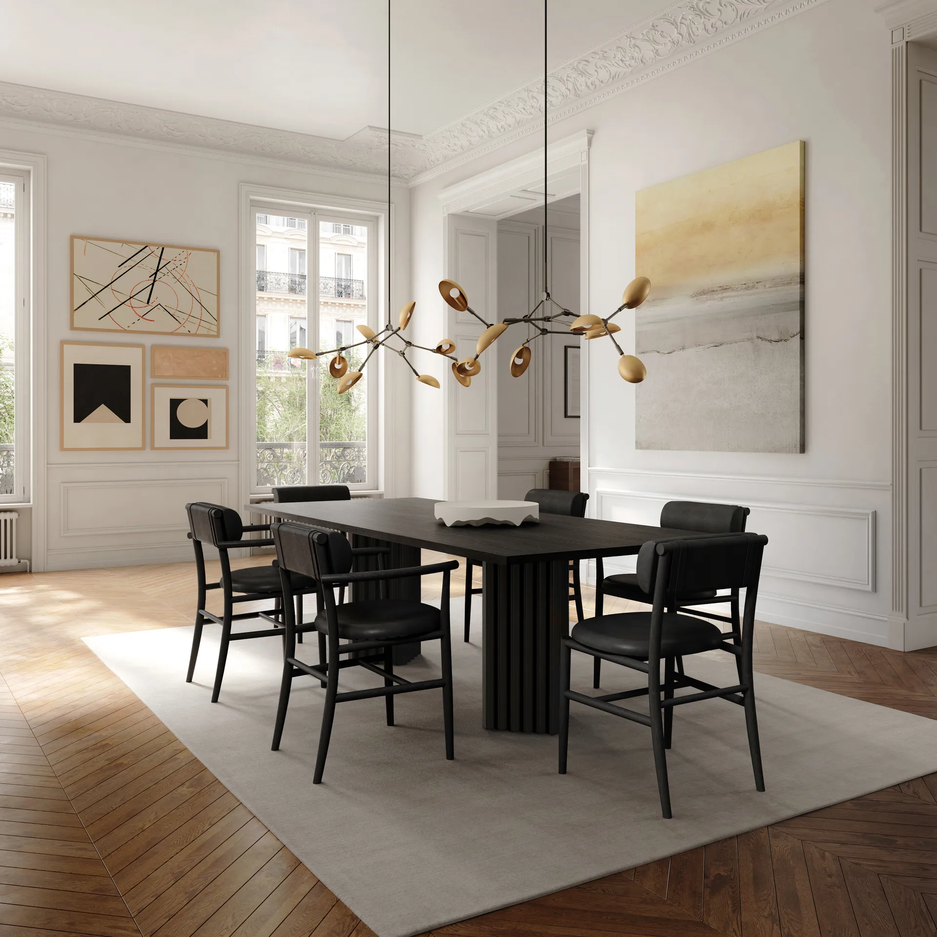 Arc spisebord 95x250 cm, Coffee svart eik 101 Copenhagen