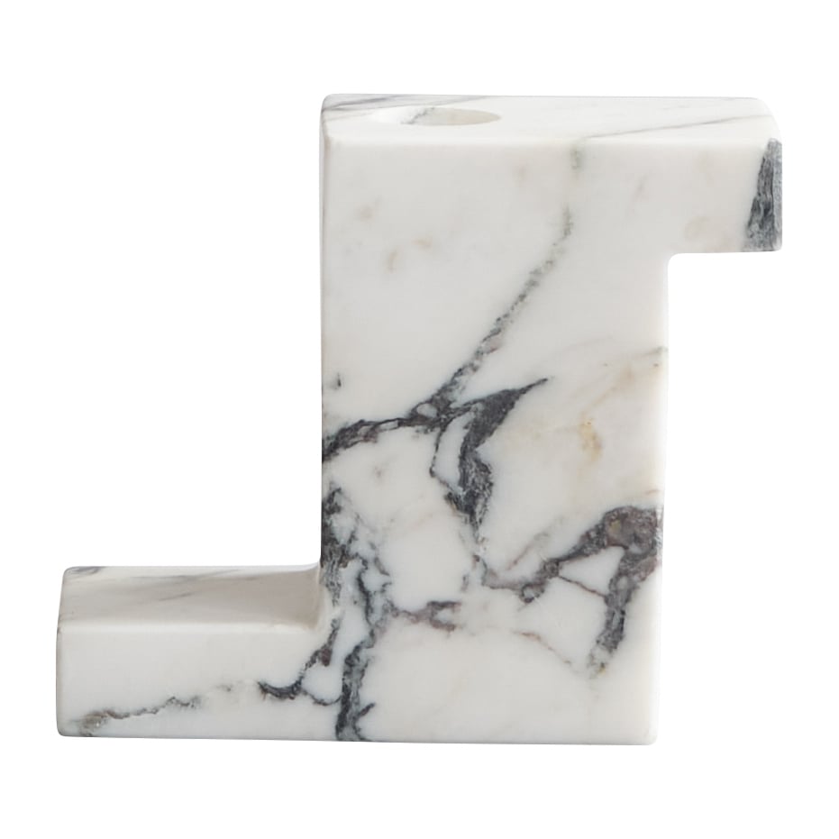 101 Copenhagen - Brick Candle Holder Calacatta / Tall - Lysestaker & lykter - Kristian Sofus Hansen - Mønstret