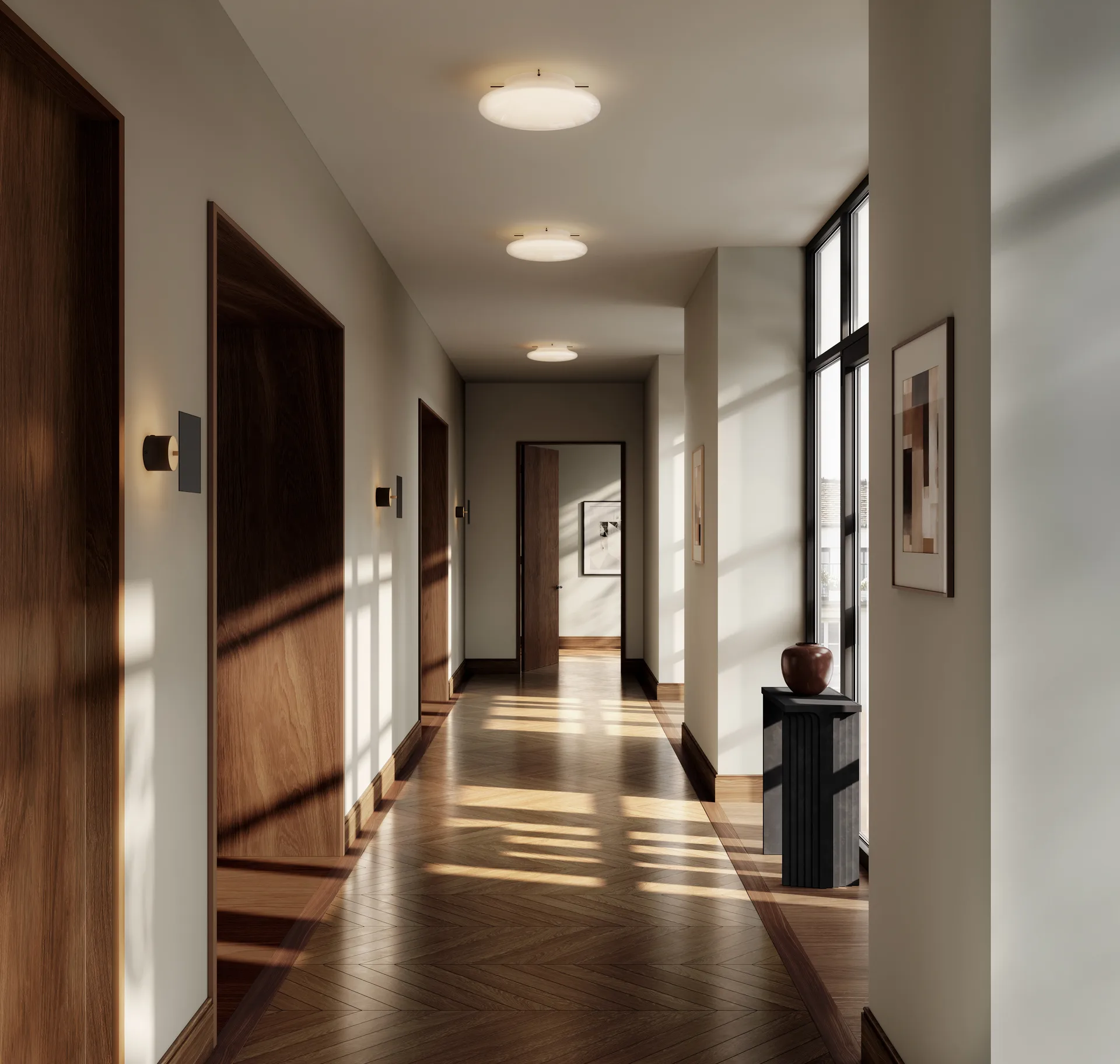 Chameleon vegglampe, Burned Black 101 Copenhagen