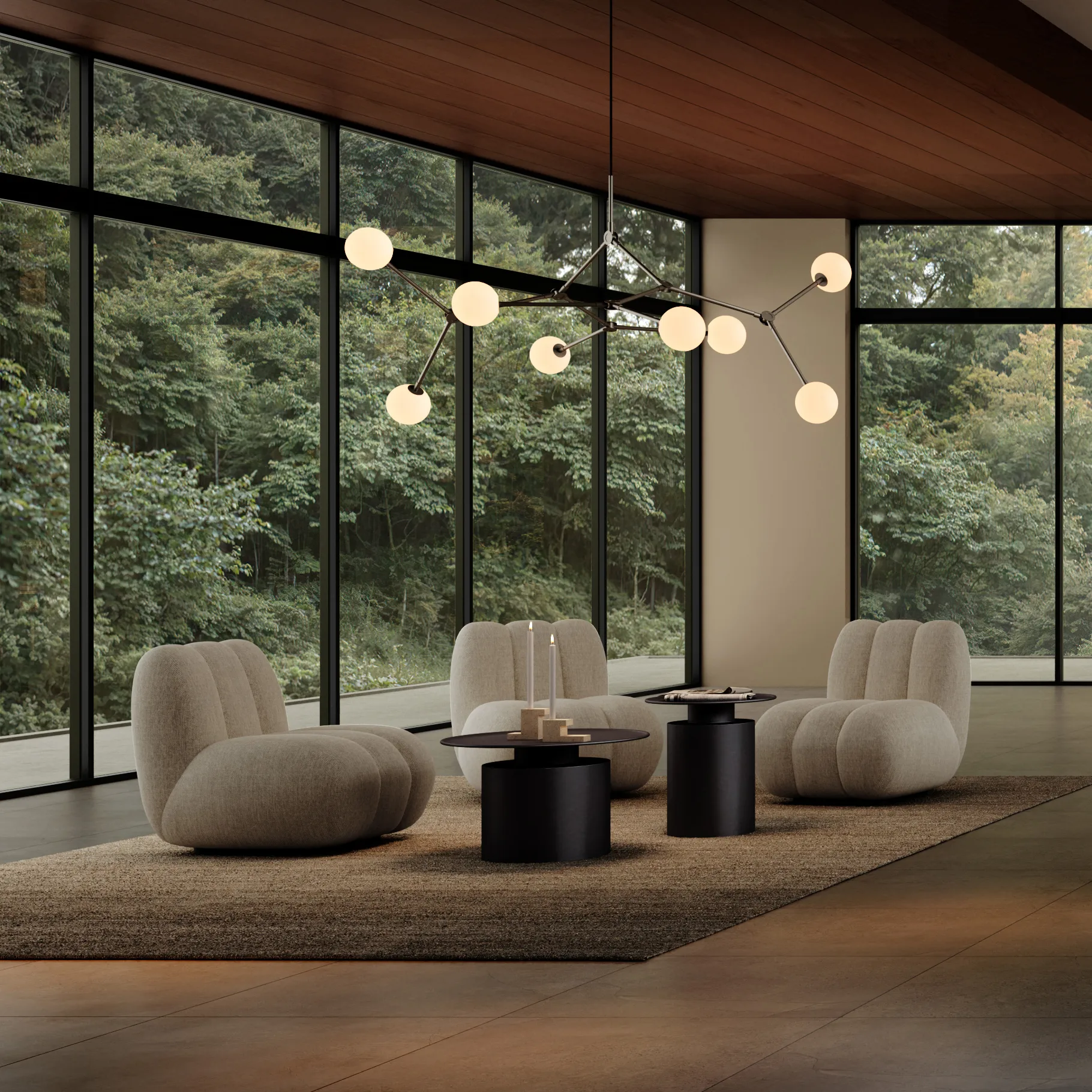 Drop Chandelier Bulp takkrone grande, Grey 101 Copenhagen