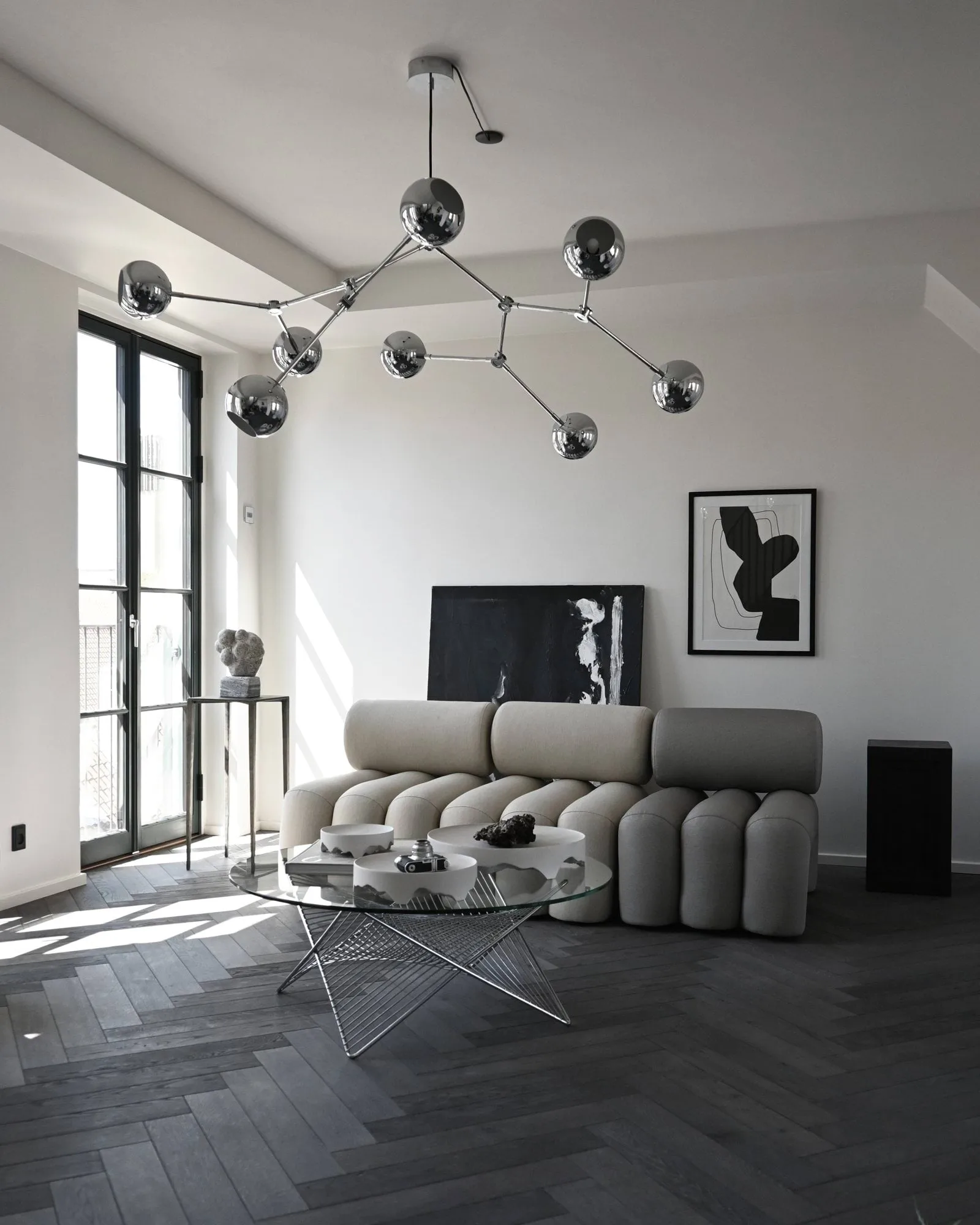 Drop Chandelier Globe lysekrone, Chrome 101 Copenhagen