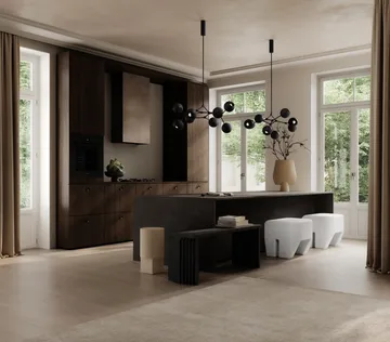 Drop Chandelier Globe lysekrone mini - Brent svart - 101 Copenhagen