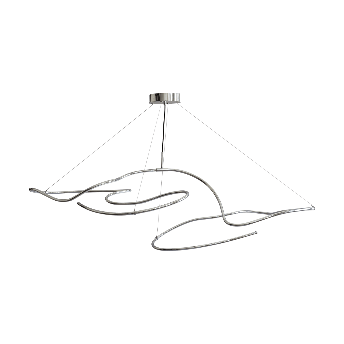 101 Copenhagen Ghost Chandelier big taklampe Chrome