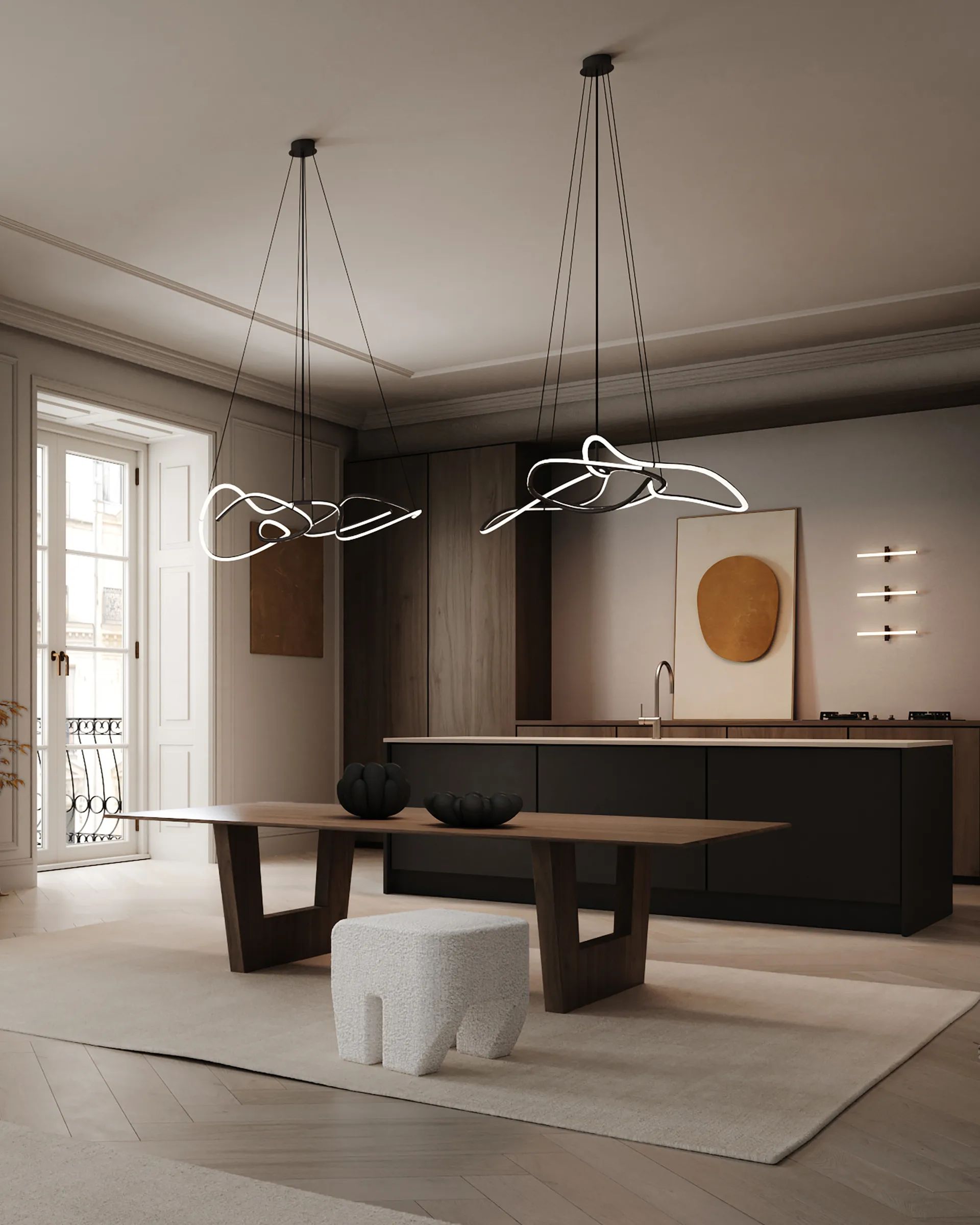 Ghost Chandelier mini taklampe, Burned black 101 Copenhagen