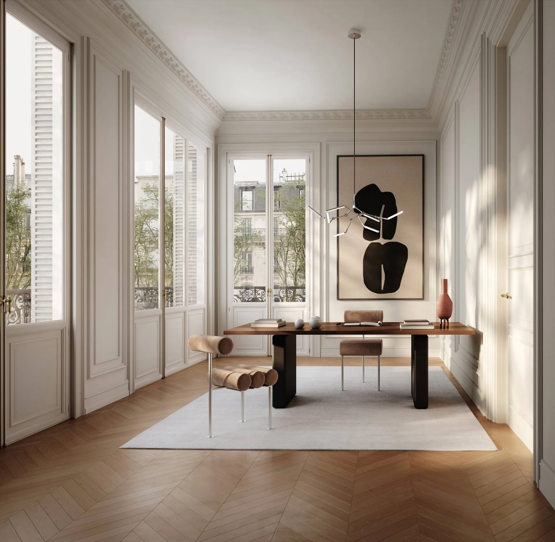 Hiro dining chair, Stainless steel-ørken 101 Copenhagen