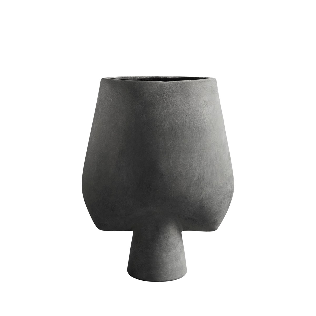 Bilde av 101 Copenhagen Sphere Vase Square Big Ø33 cm Dark grey