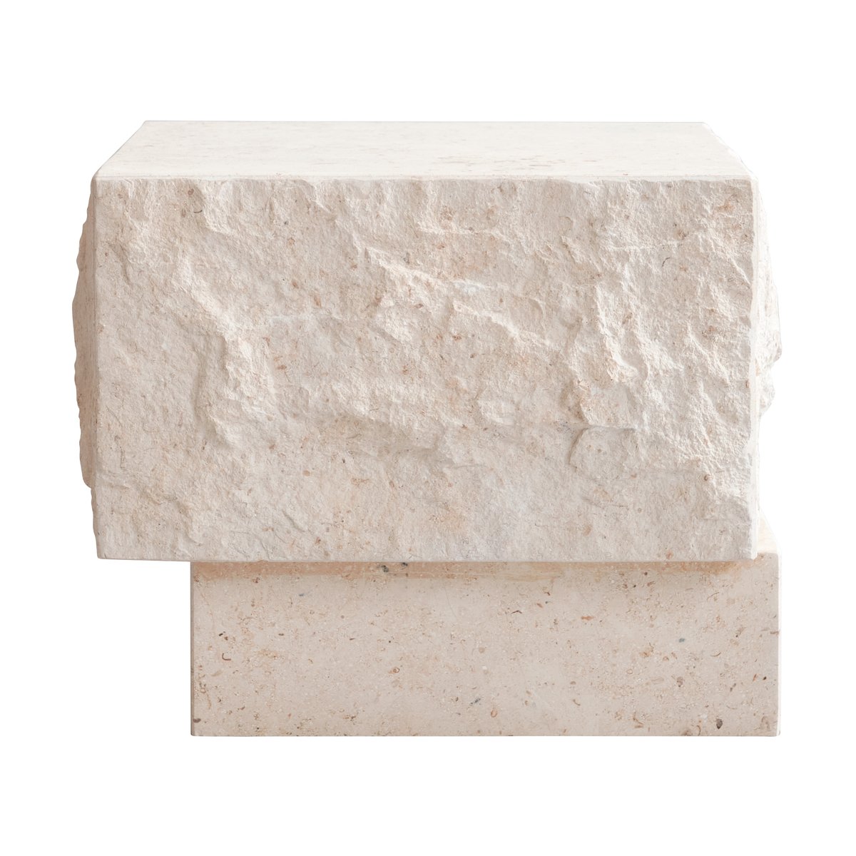 Bilde av 101 Copenhagen Temple sidebord low 42x40 cm Chrome-limestone