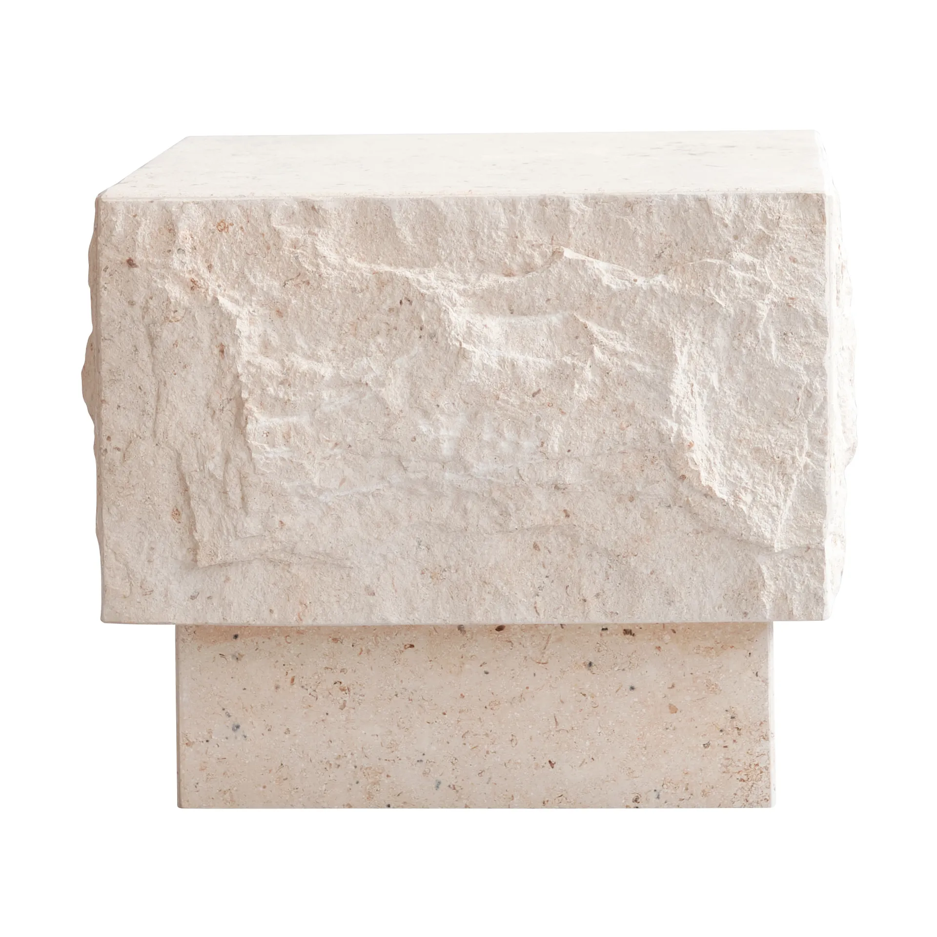 Temple sidebord low 42x40 cm, Limestone 101 Copenhagen