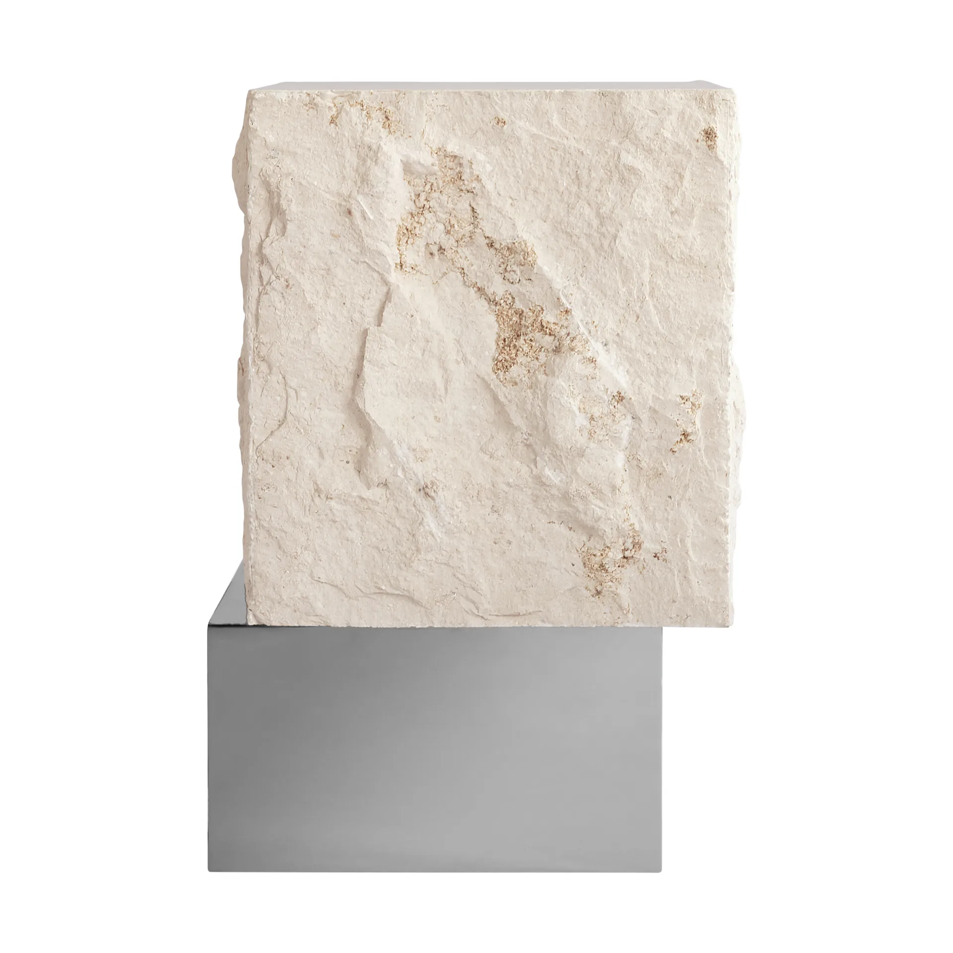 Temple sidebord tall 50x33 cm, Chrome-limestone 101 Copenhagen