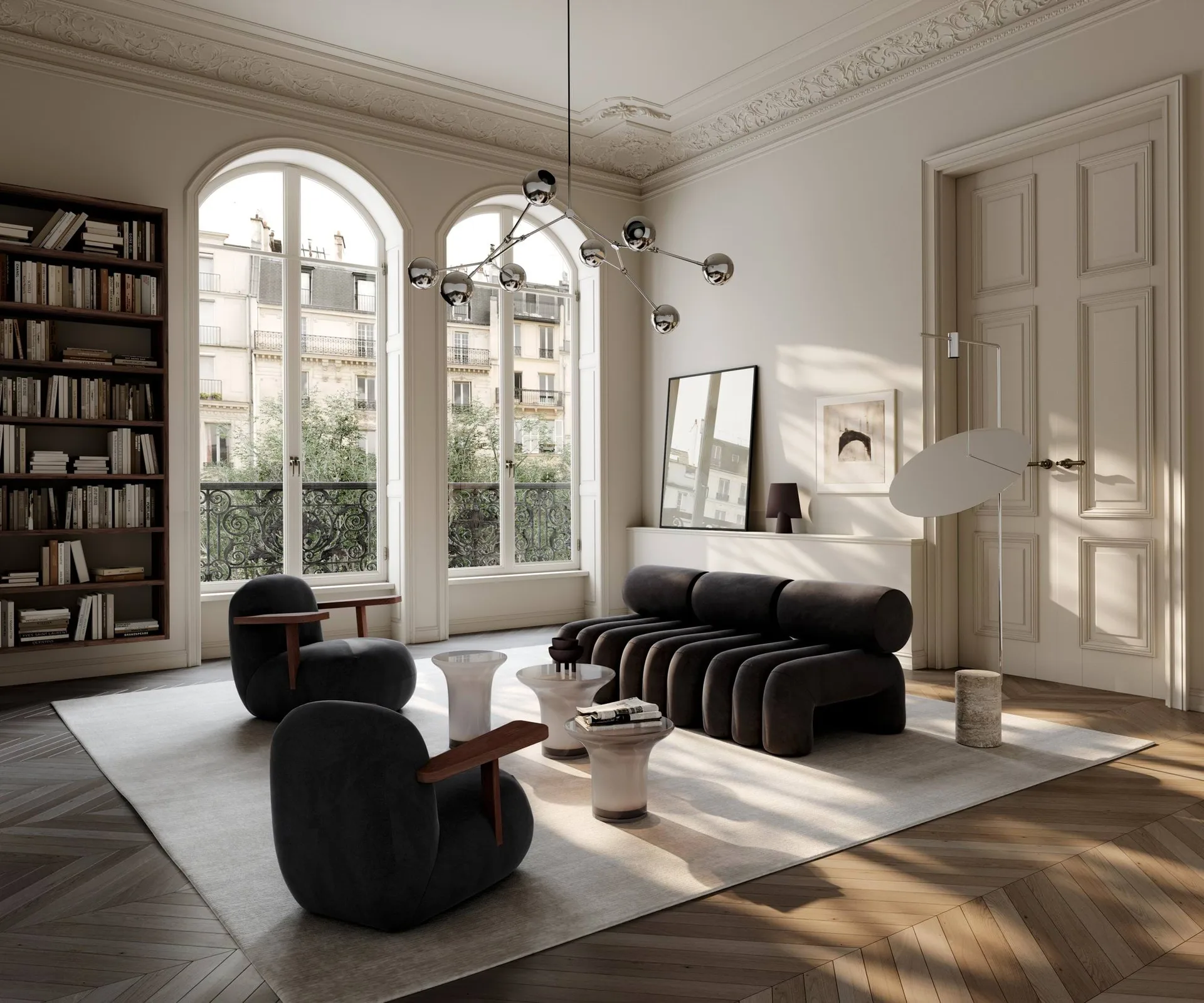 Toe chair lenestol med armlener, Classic brown oak-torv 101 Copenhagen