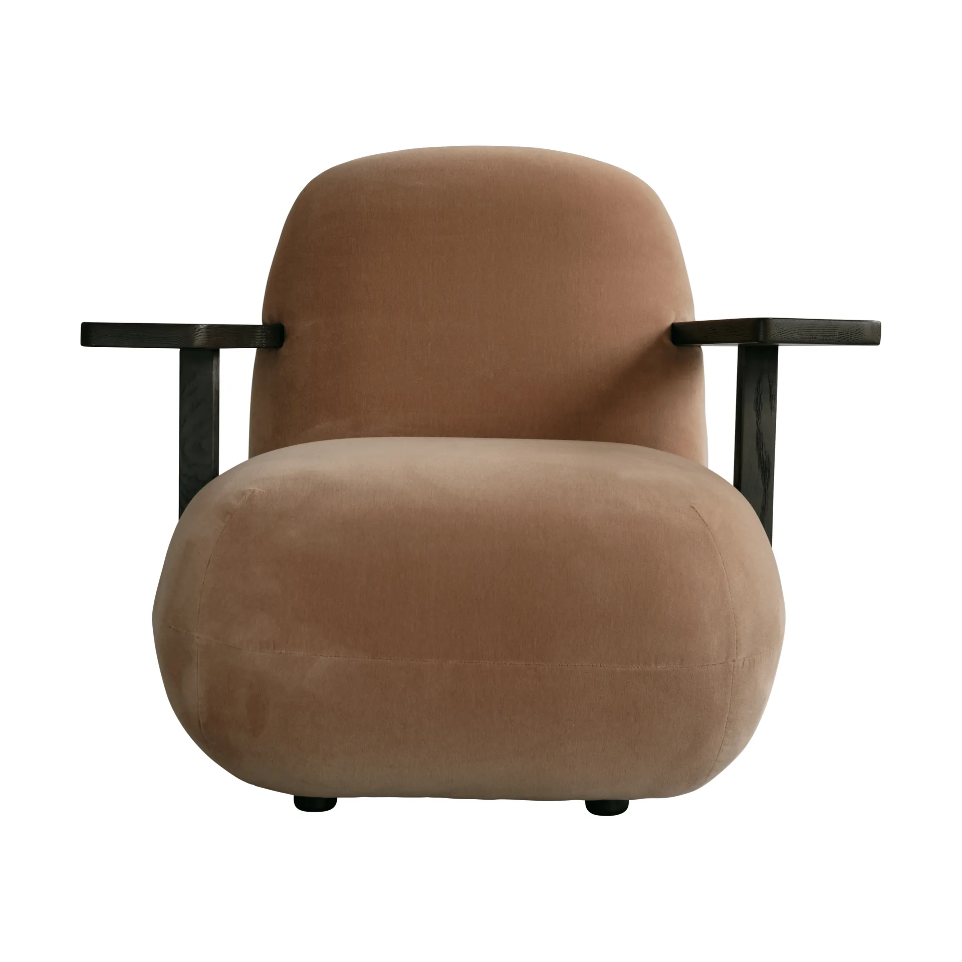 Toe chair lenestol med armlener, Coffee svart eik-desert 101 Copenhagen