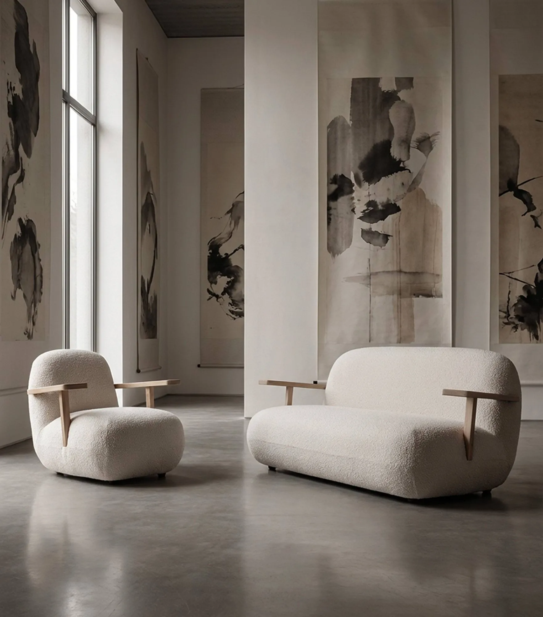 Toe chair lenestol med armlener, Natural eik-off white 101 Copenhagen