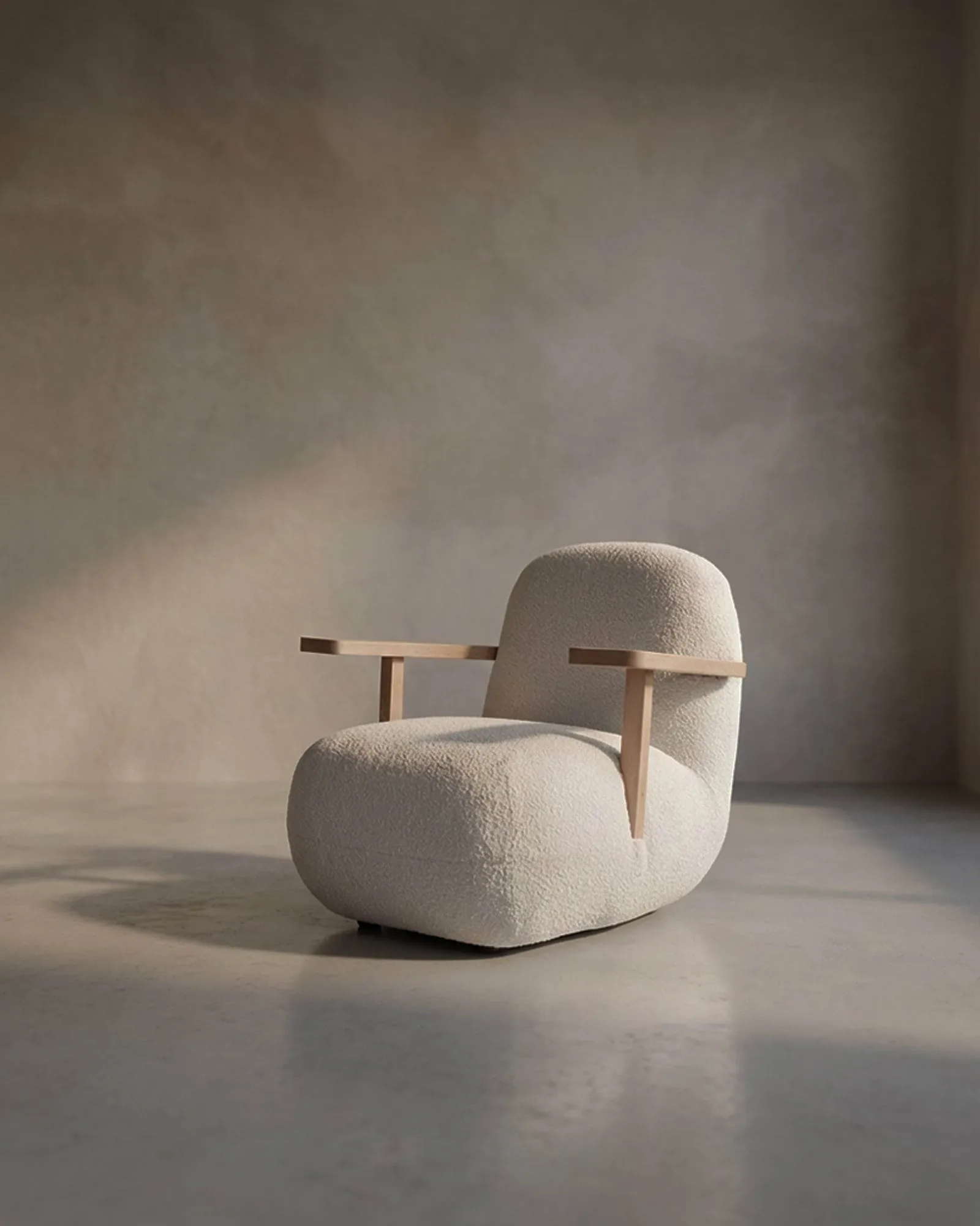 Toe chair lenestol med armlener, Natural eik-off white 101 Copenhagen