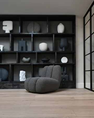 Toe loungestol bouclé - Deep taupe - 101 Copenhagen