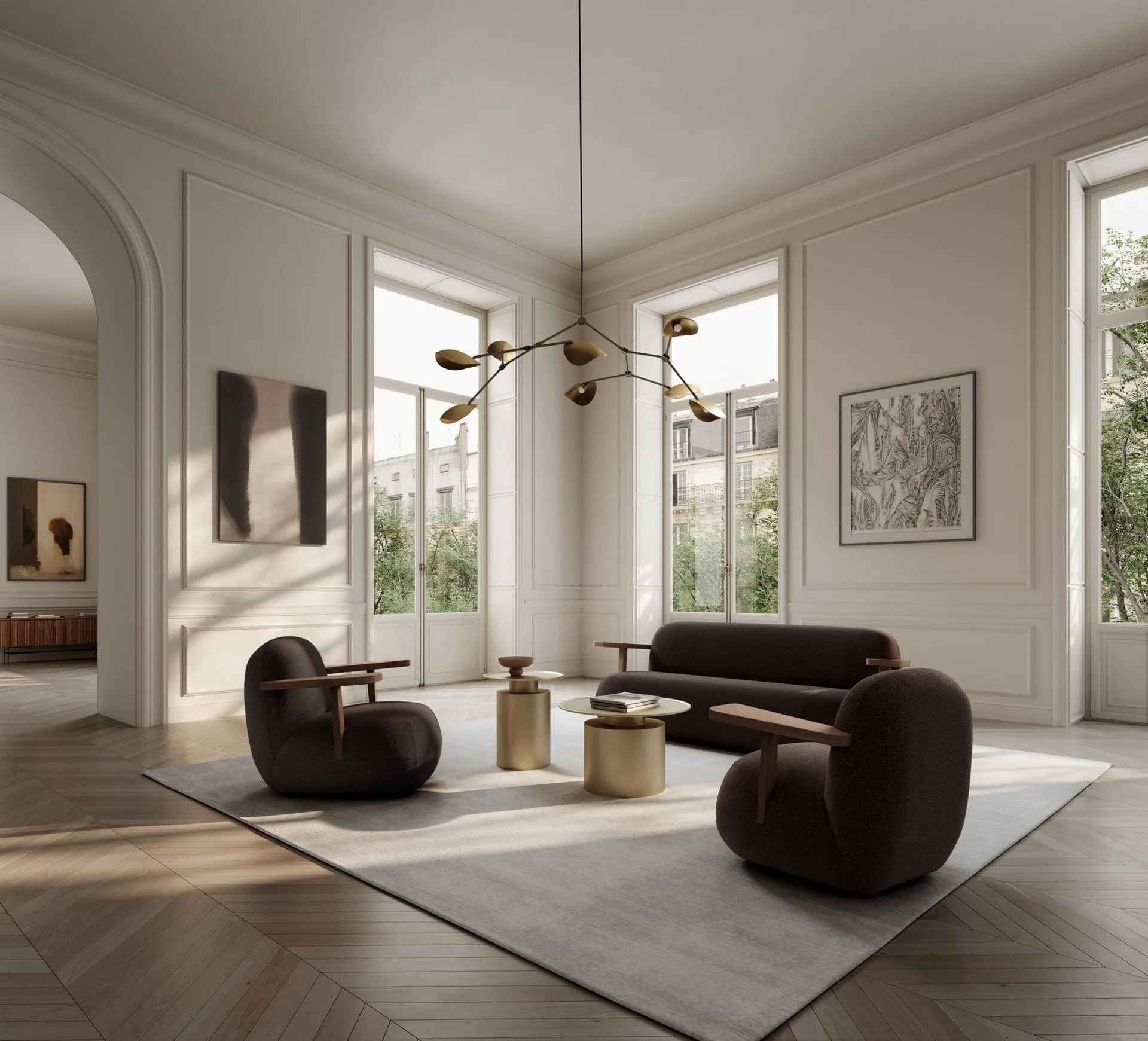 Toe Sofa sofa, Classic brown oak-mørk brun 101 Copenhagen