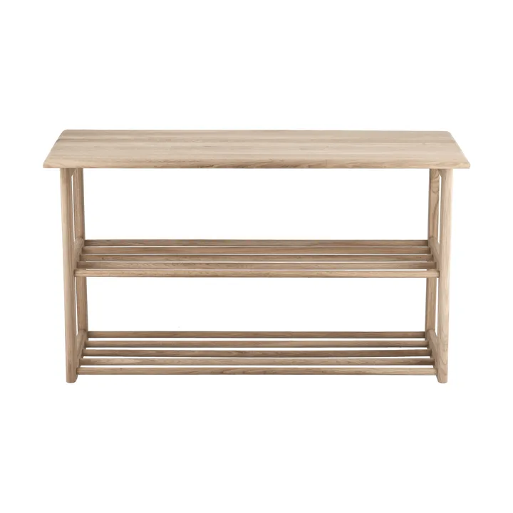 Bäckebo skohylle med sitteplass - Eik, 80×48×30 cm - 1898