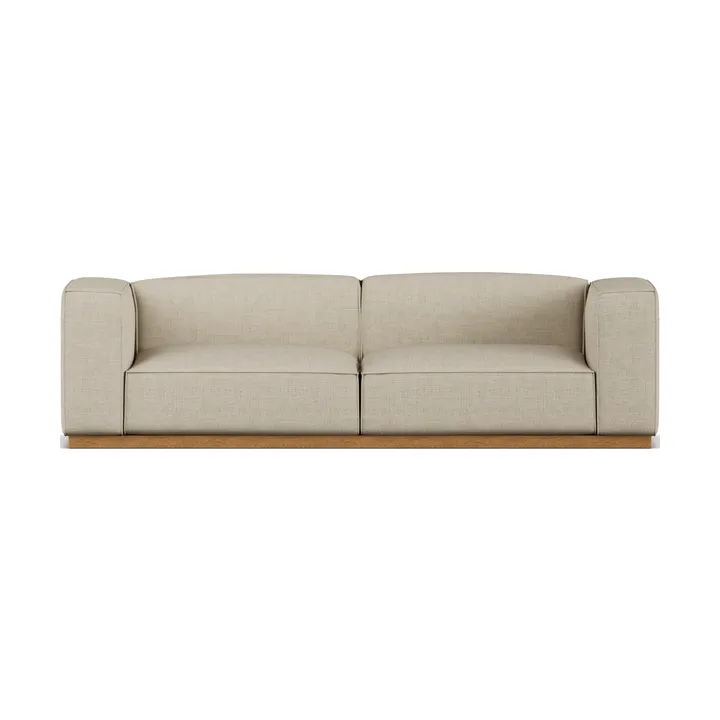 Bergsdal sofa - Bern beige 0341-Eikebeiset ask, 3-seters - 1898
