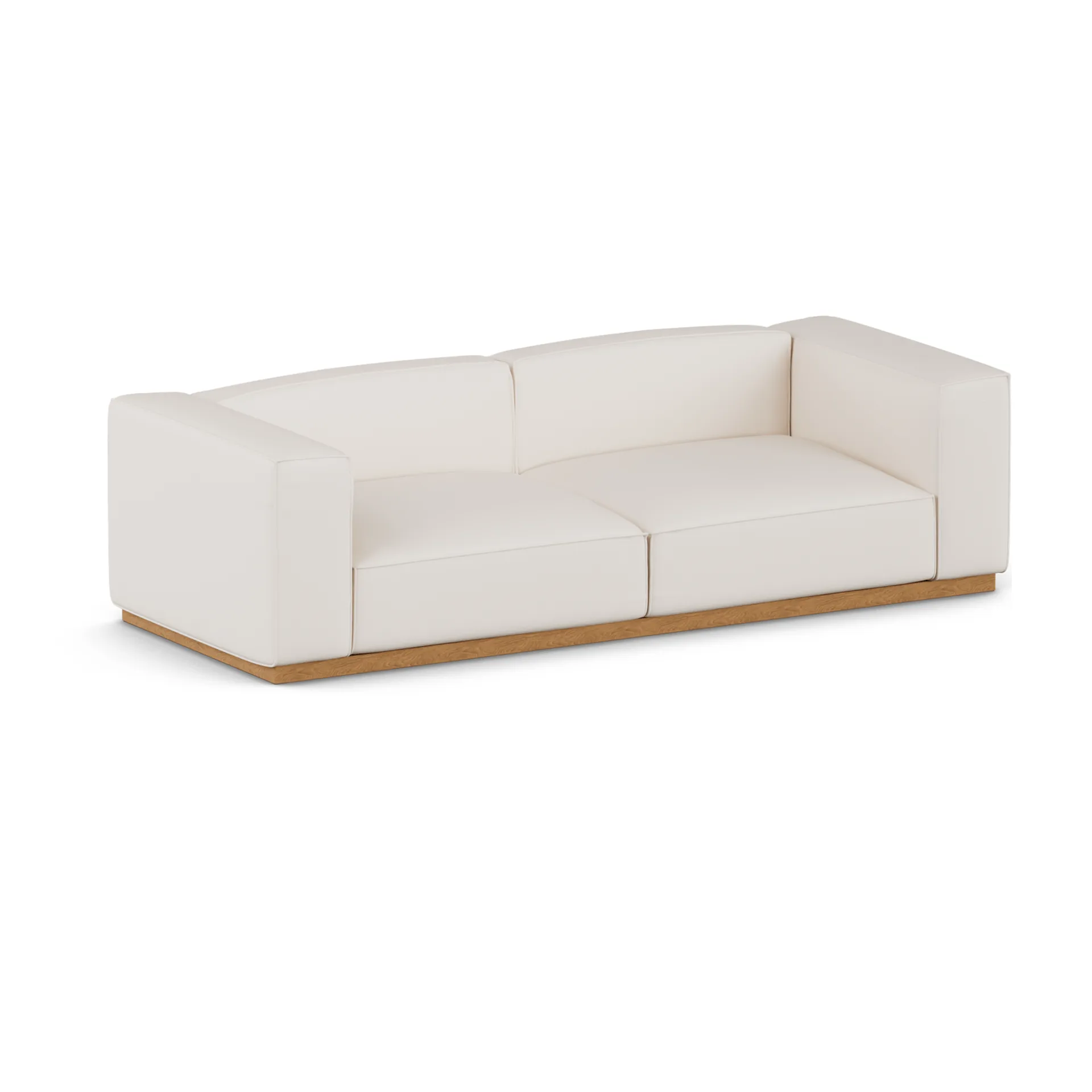 Bergsdal sofa, Caleido beige 9600-Eikebeiset ask, 3-seters 1898
