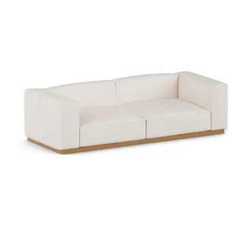 Bergsdal sofa - Caleido beige 9600-Eikebeiset ask, 3-seters - 1898