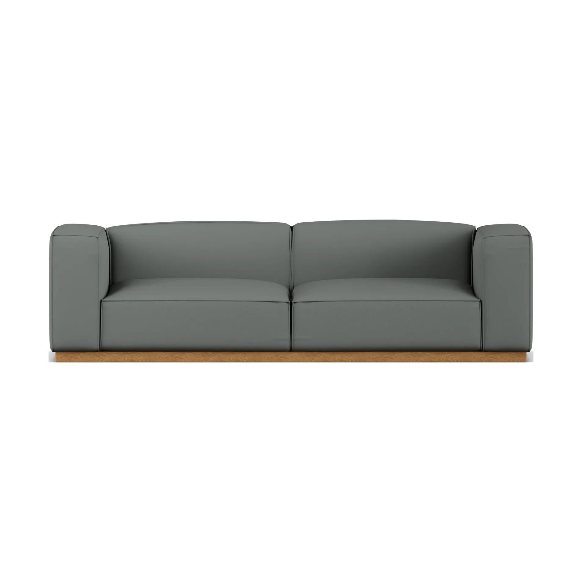 Bergsdal sofa, Caleido grey 1240-Eikebeiset ask, 3-seters 1898