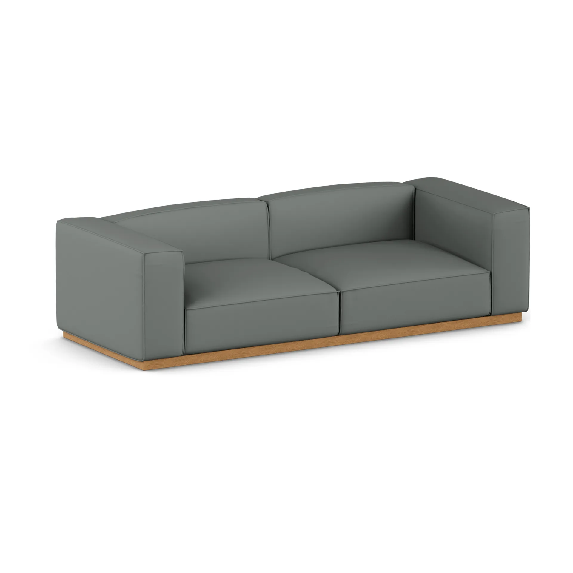 Bergsdal sofa, Caleido grey 1240-Eikebeiset ask, 3-seters 1898