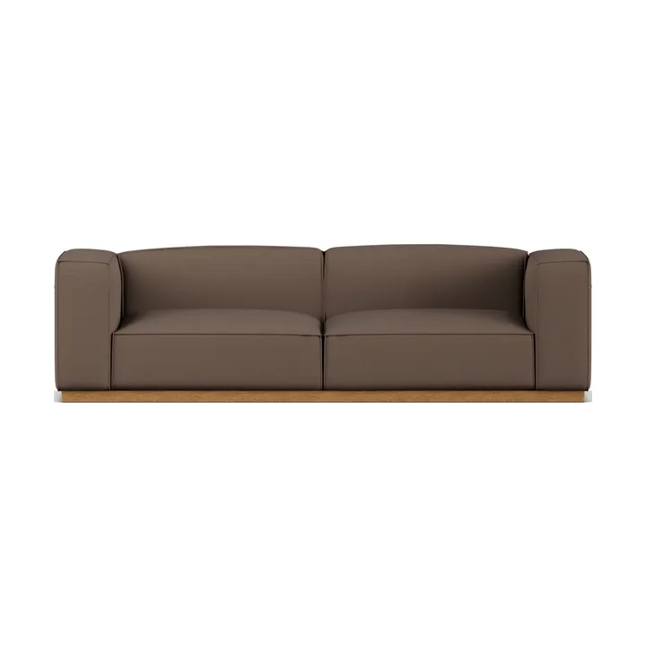 Bergsdal sofa - Jump brown 1955-Eikebeiset ask, 3-seters - 1898