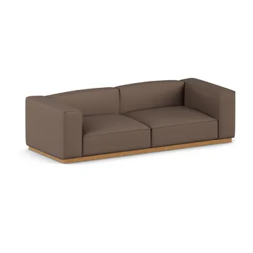 Bergsdal sofa - Jump brown 1955-Eikebeiset ask, 3-seters - 1898