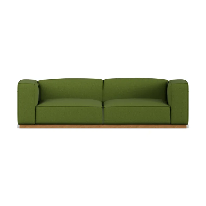 Bergsdal sofa - Luisa green 3975-Eikebeiset ask, 3-seters - 1898
