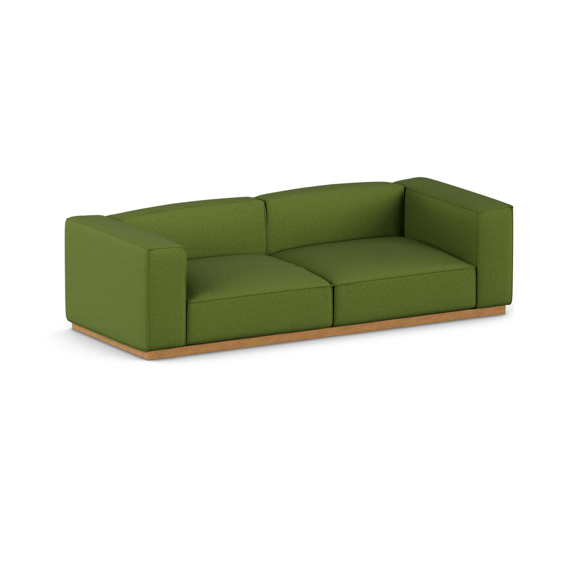 Bergsdal sofa, Luisa green 3975-Eikebeiset ask, 3-seters 1898