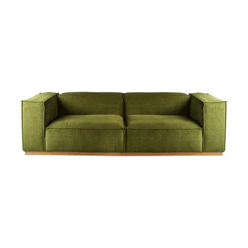 Bergsdal sofa - Luisa green 3975-Eikebeiset ask, 3-seters - 1898