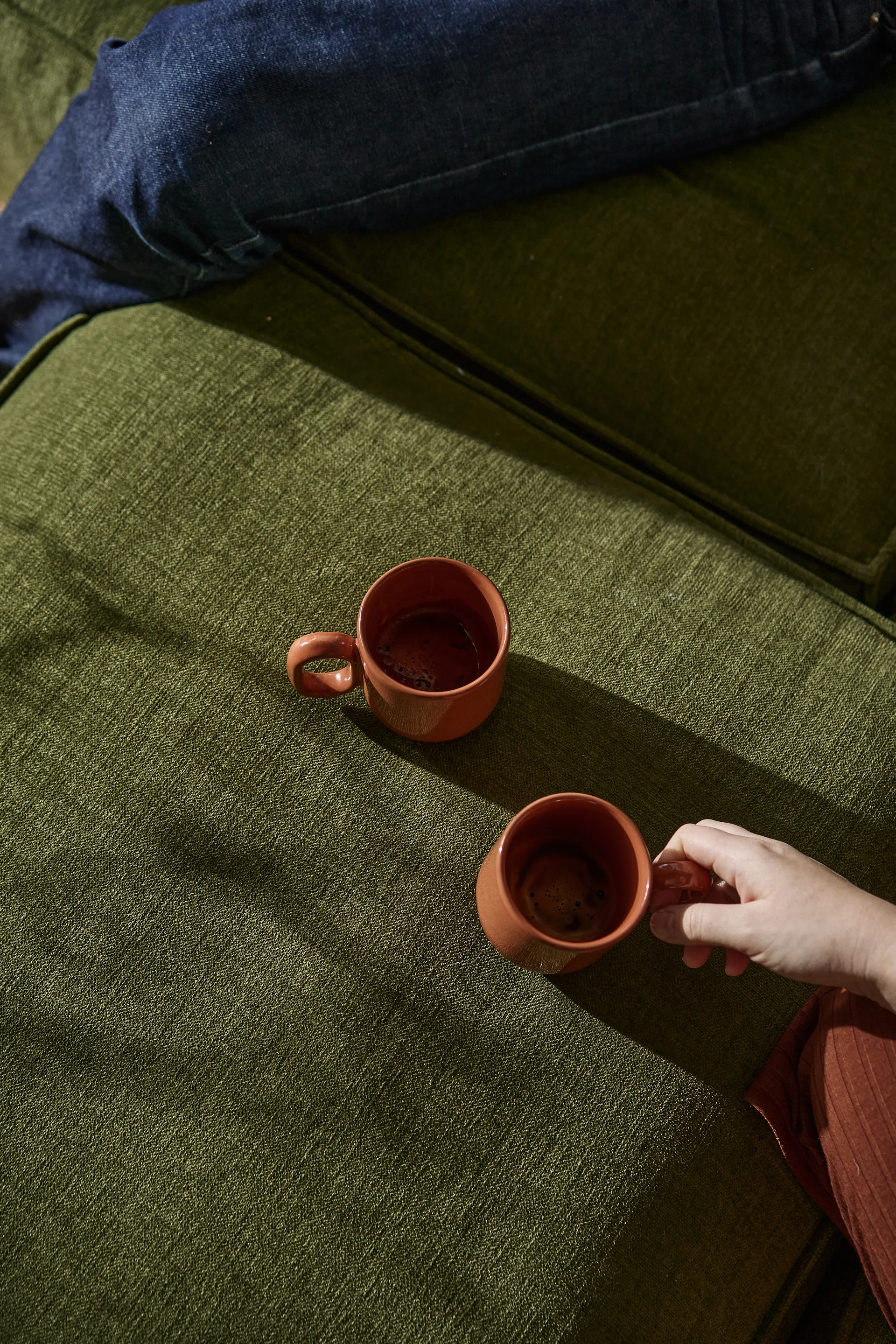 Bergsdal sofa, Luisa green 3975-Eikebeiset ask, 3-seters 1898