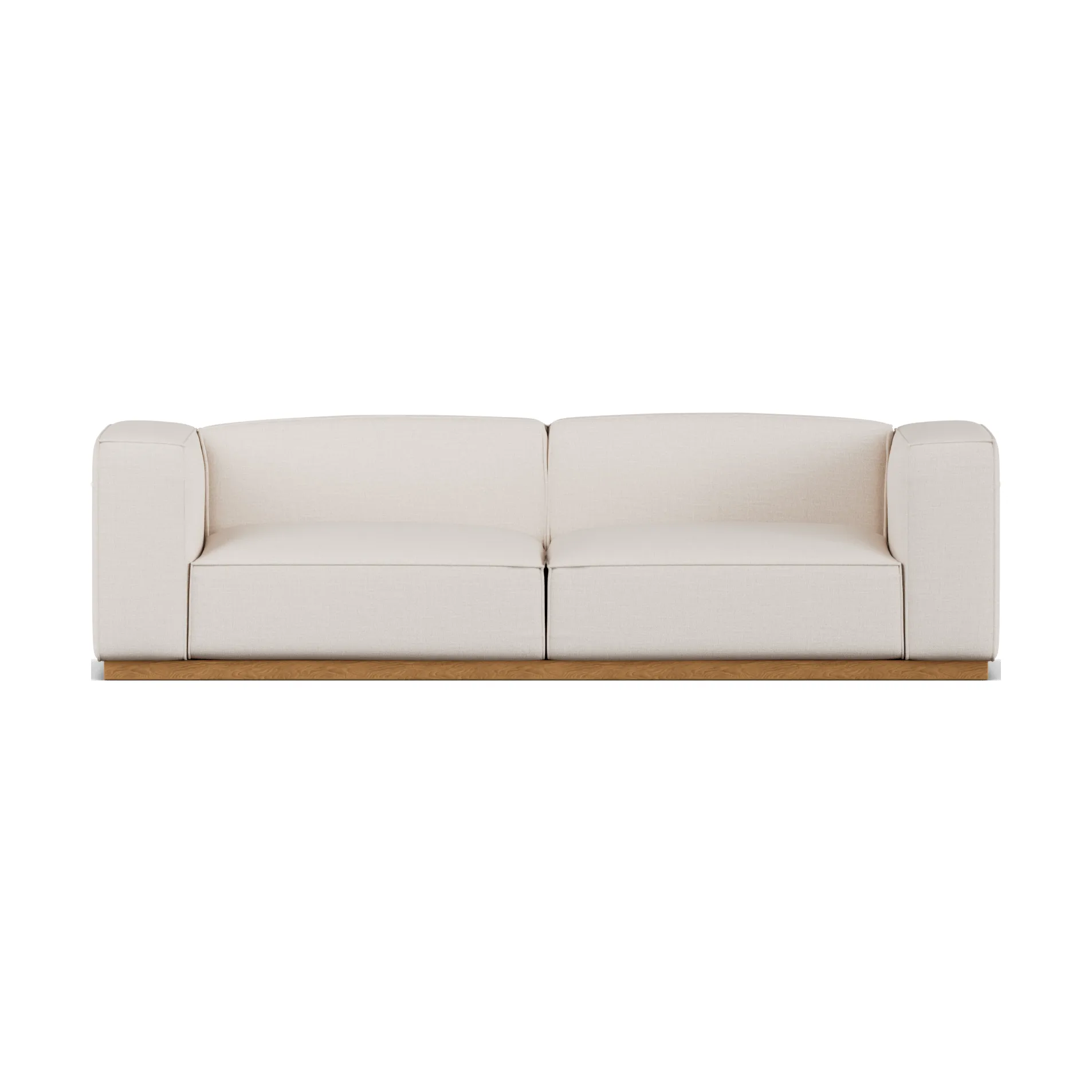 Bergsdal sofa, Same Off White 6671-eikebeiset, 3-seter 1898