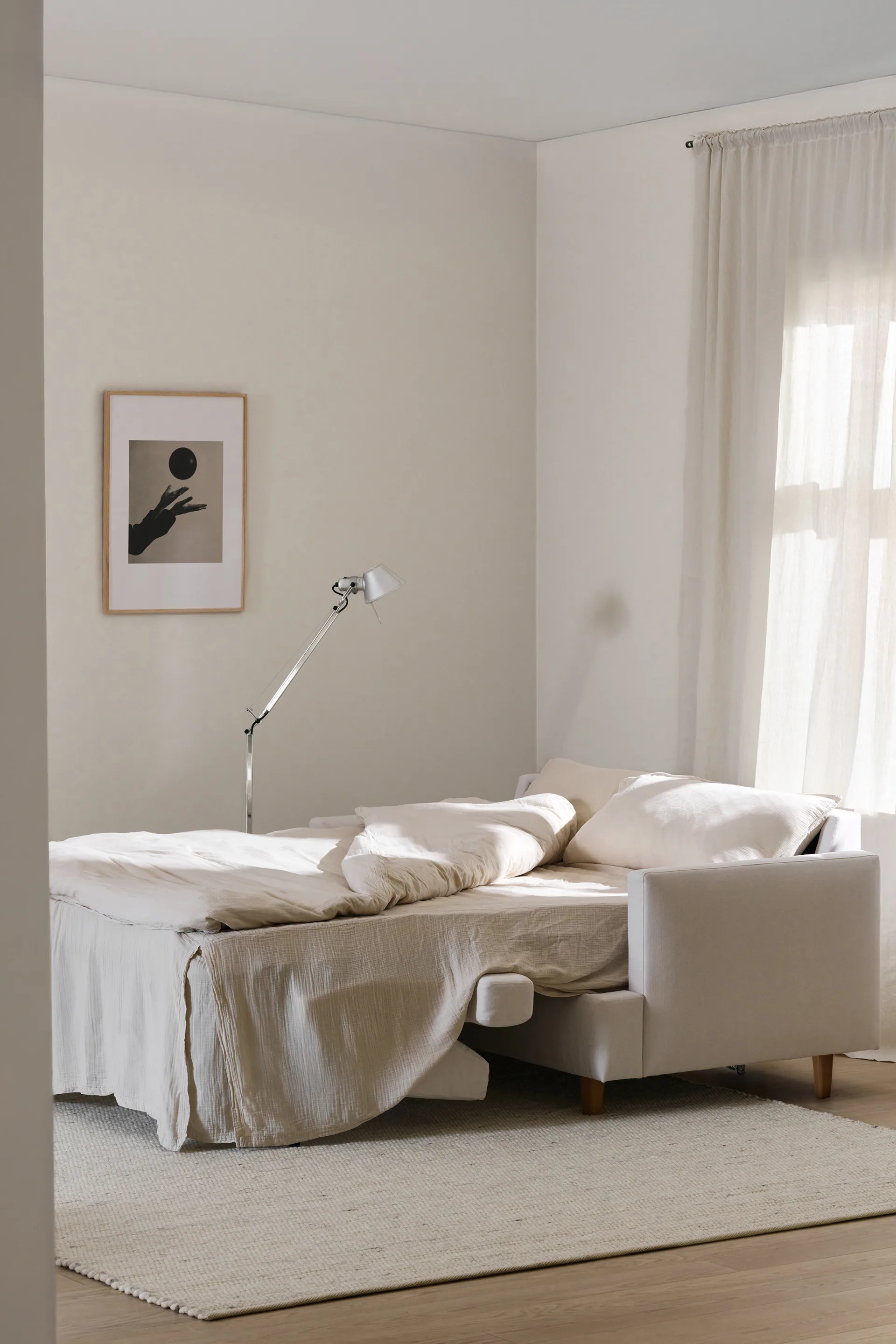 Binga 2,5-seters sovesofa, Jump Off White 1954-eikebeiset ask 1898