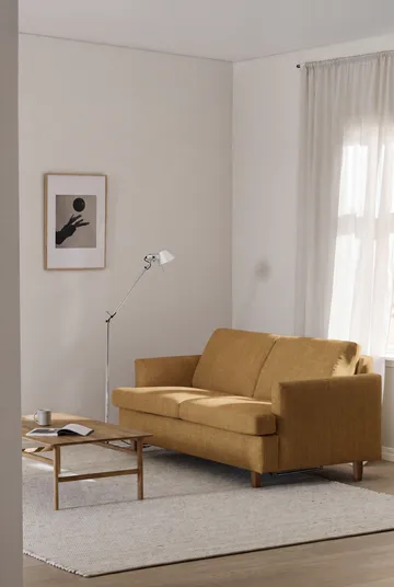 Binga 2,5-seters sovesofa - Luiza Mustard 3972-mørkbeiset ask - 1898