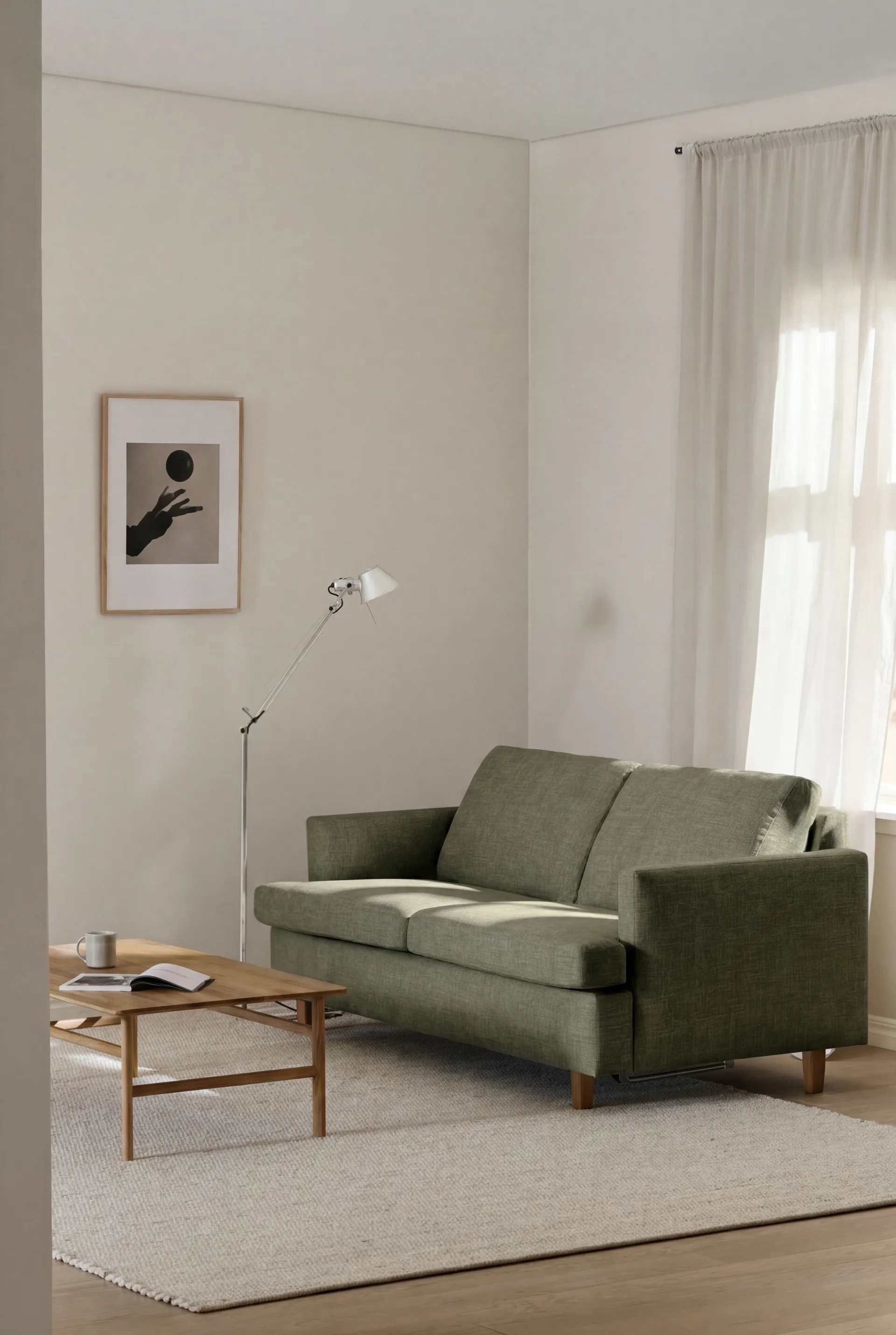 Binga 2,5-seters sovesofa, Same Forest 6677-eikebeiset ask 1898