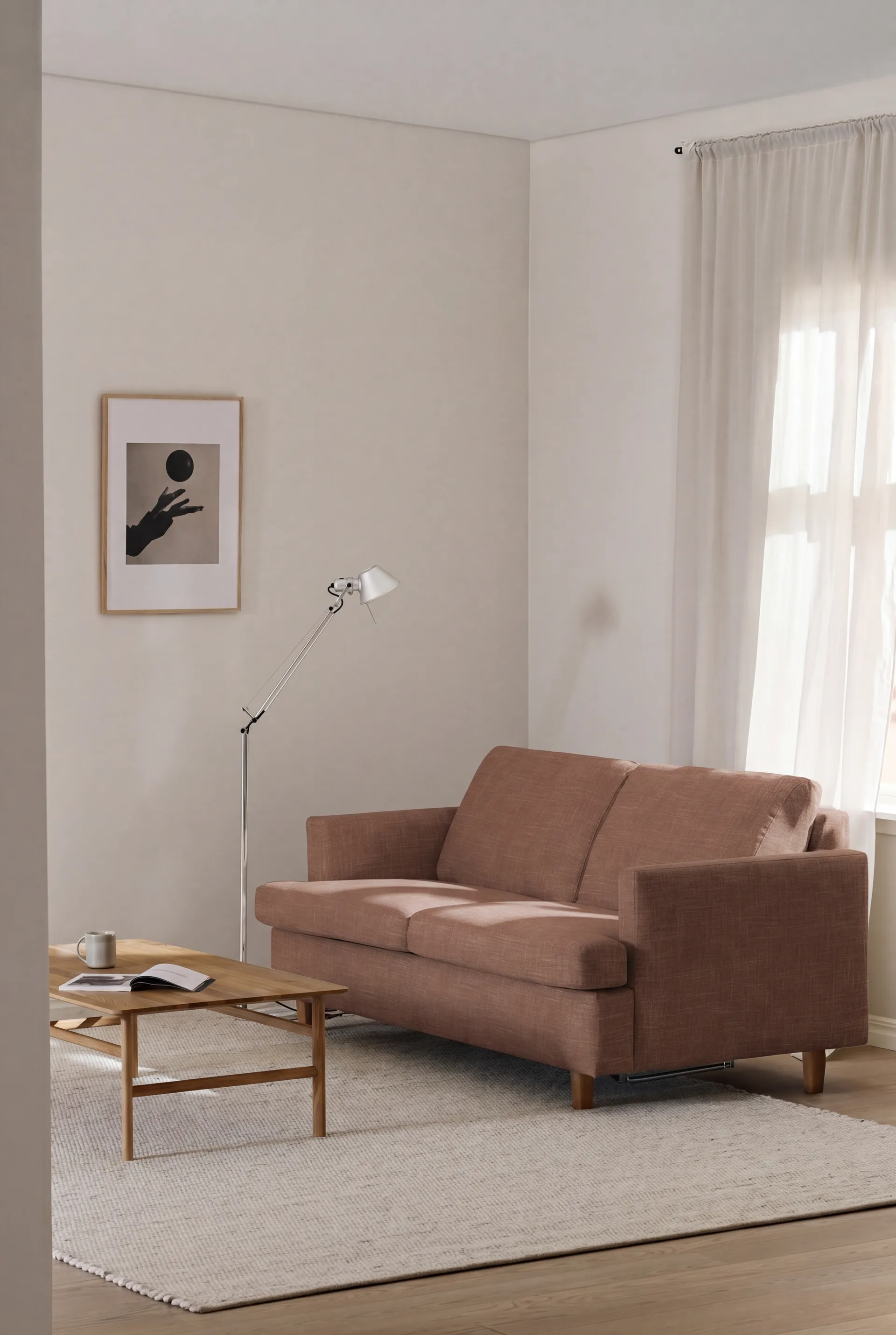 Binga 2,5-seters sovesofa, Same Rust 6675-eikebeiset ask 1898