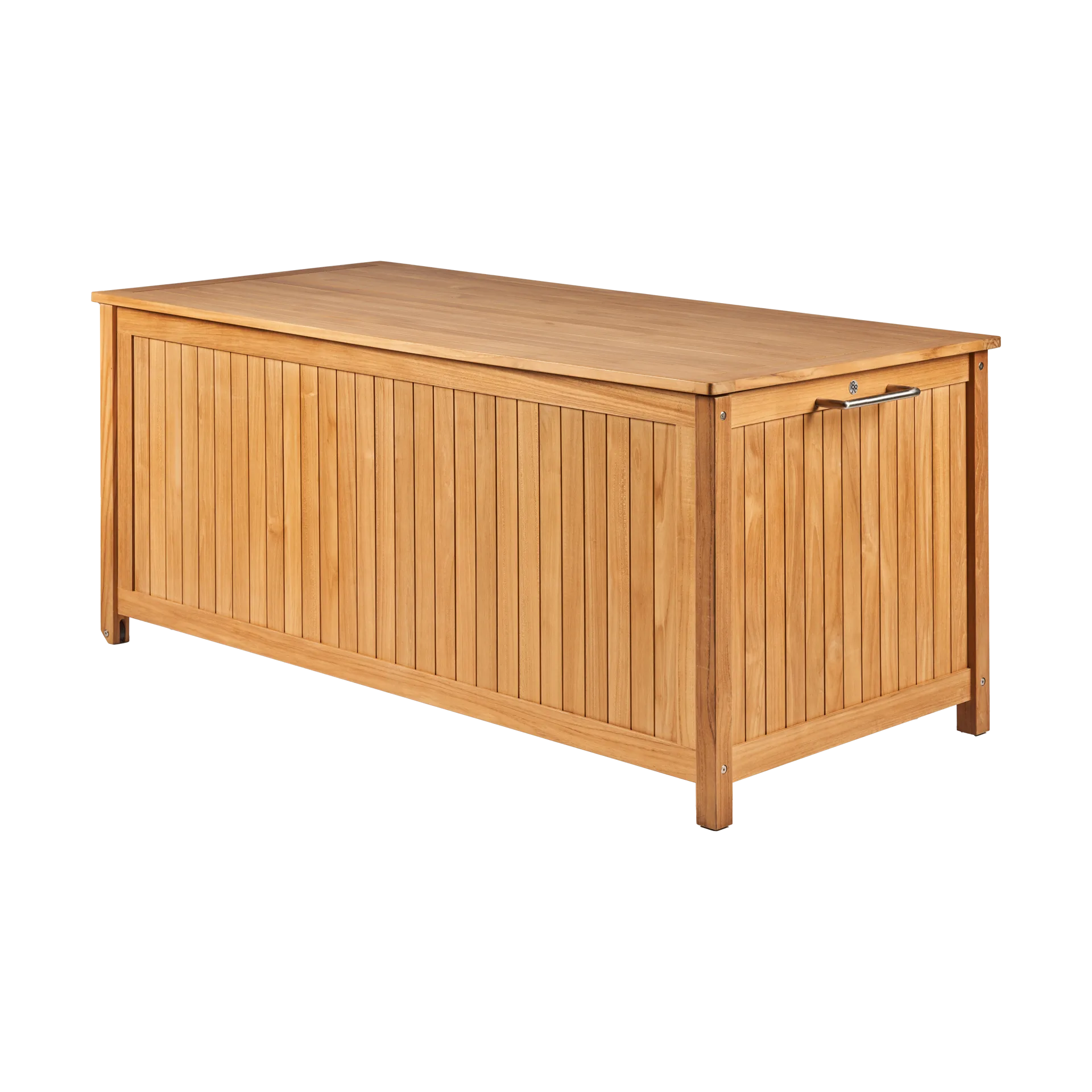 Bjärknäs putekasse med hjul L 180x85x75 cm, Teak 1898