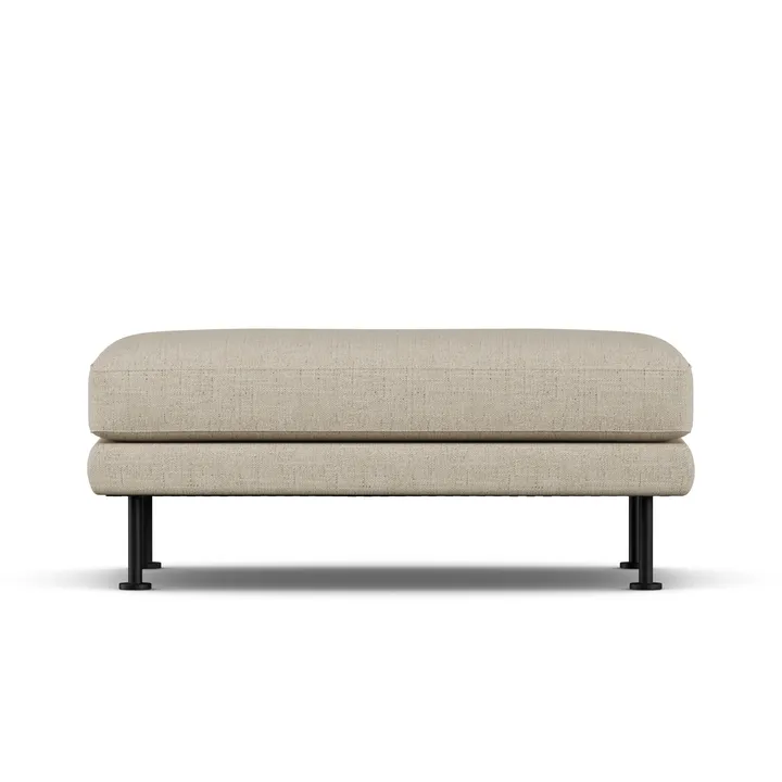 Bredhult fotskammel - Bern Beige 0341-svart stål - 1898