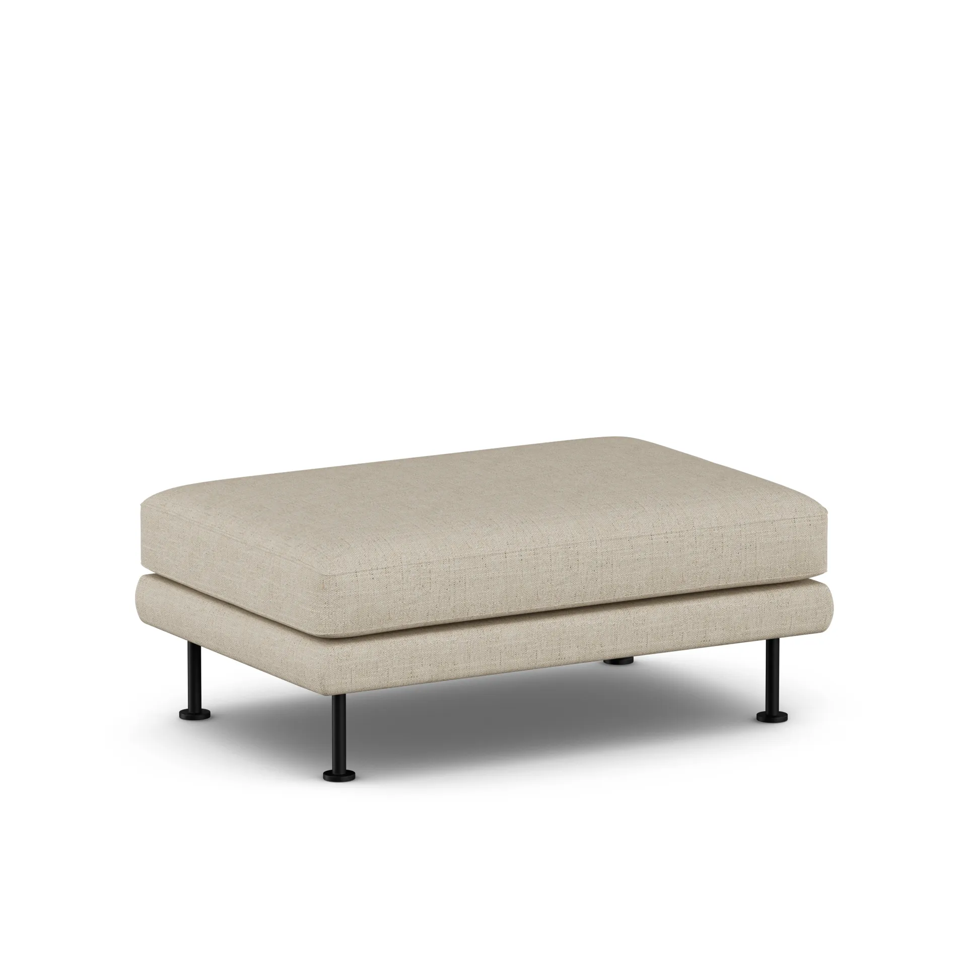 Bredhult fotskammel, Bern Beige 0341-svart stål 1898