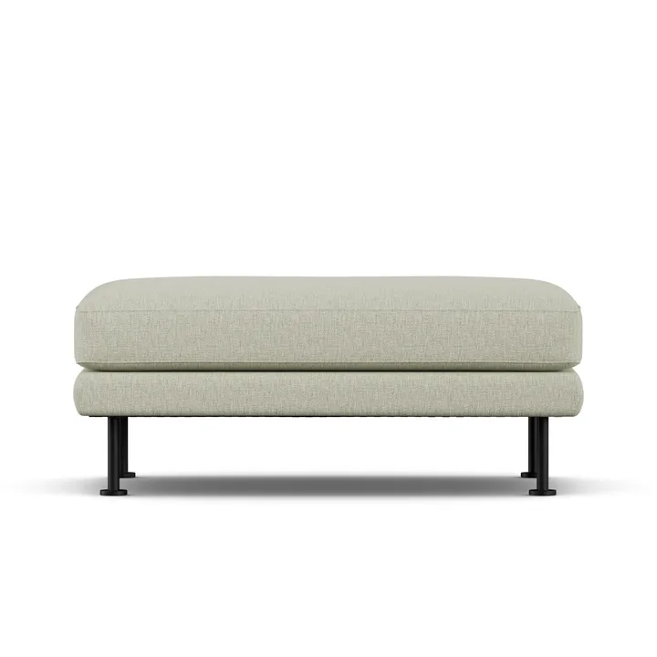 Bredhult fotskammel - Luiza Beige 3981-svart stål - 1898