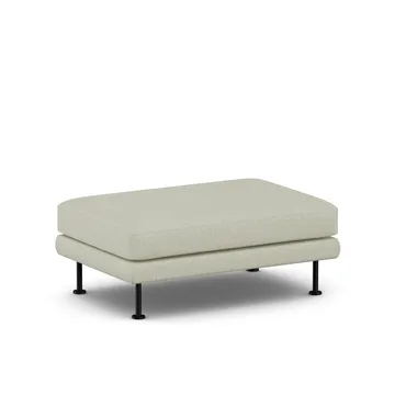 Bredhult fotskammel - Luiza Beige 3981-svart stål - 1898