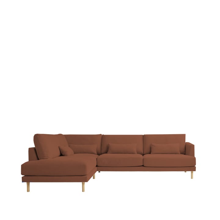 Bredhult modulsofa, A2 - tekstil alaska 0190 hazel, hvitoljede eikeben - 1898
