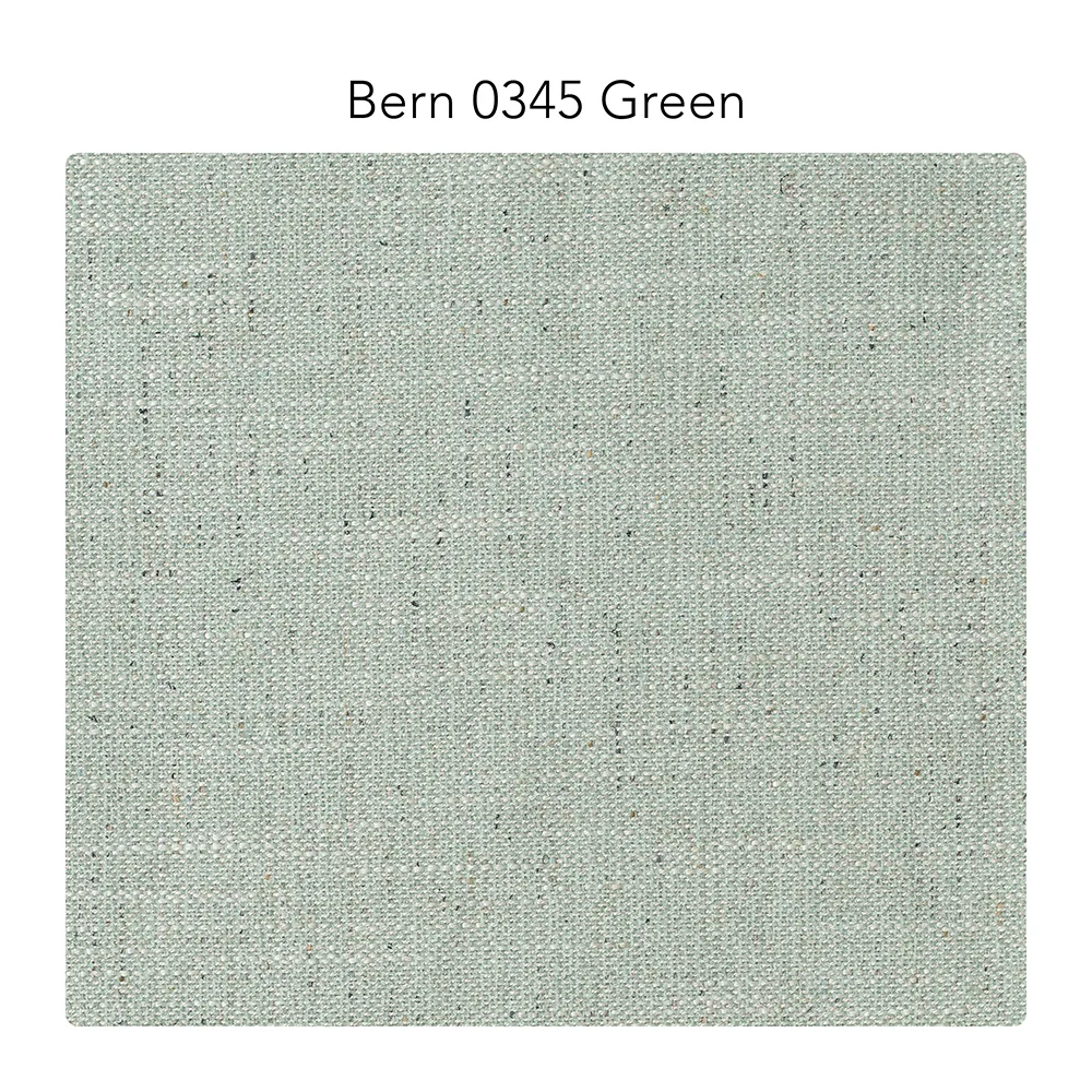 Bredhult sofa, 3-seter tekstil bern 0345 green, hvitoljede eikeben 1898