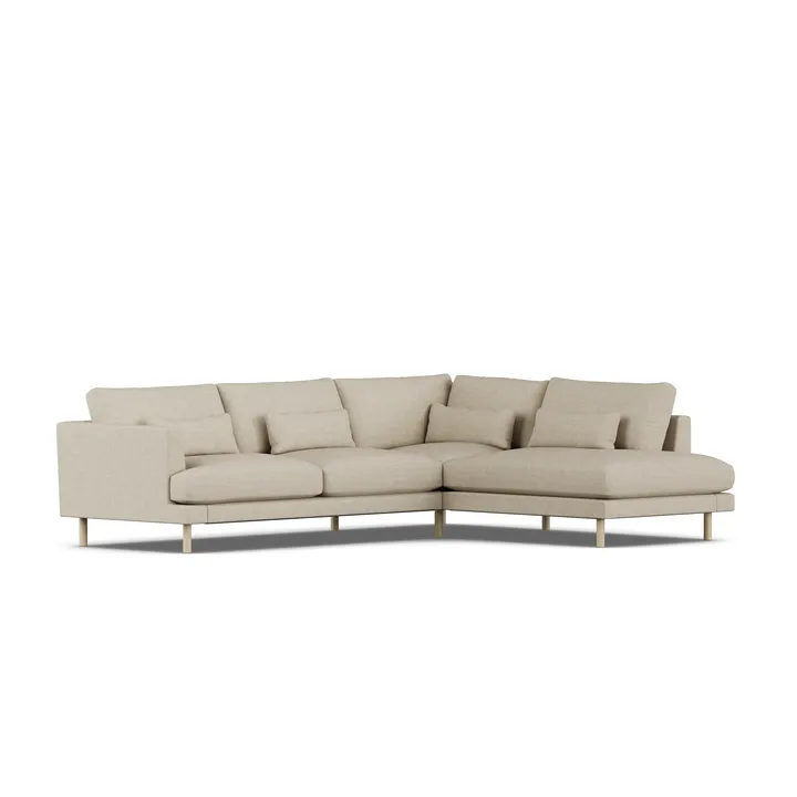 Bredhult sofa - Bern Beige 0341-hvitoljet eik, 3-seters A1 - 1898