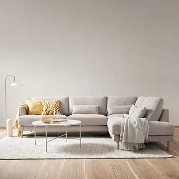Bredhult sofa - Bern Beige 0341-hvitoljet eik, 3-seters A1 - 1898