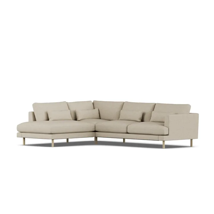 Bredhult sofa - Bern Beige 0341-hvitoljet eik, 3-seters A2 - 1898