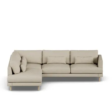 Bredhult sofa - Bern Beige 0341-hvitoljet eik, 3-seters A2 - 1898