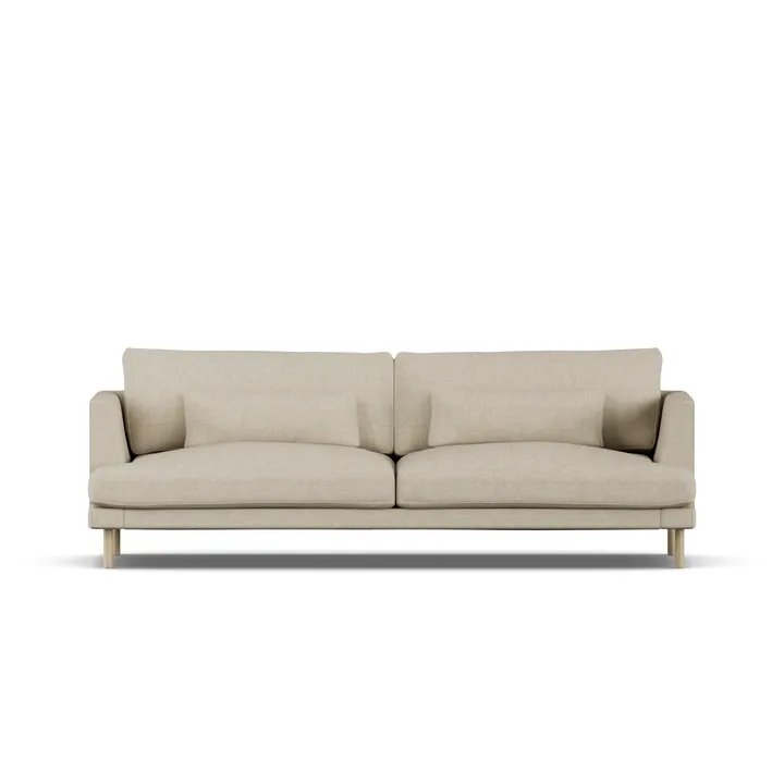 Bredhult sofa - Bern Beige 0341-hvitoljet eik, 3-seters - 1898