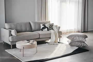 Bredhult sofa - Bern Beige 0341-hvitoljet eik, 3-seters - 1898