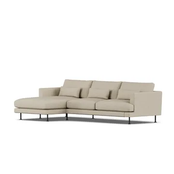 Bredhult sofa - Bern Beige 0341-svart stål, 2,5-seters C2 - 1898